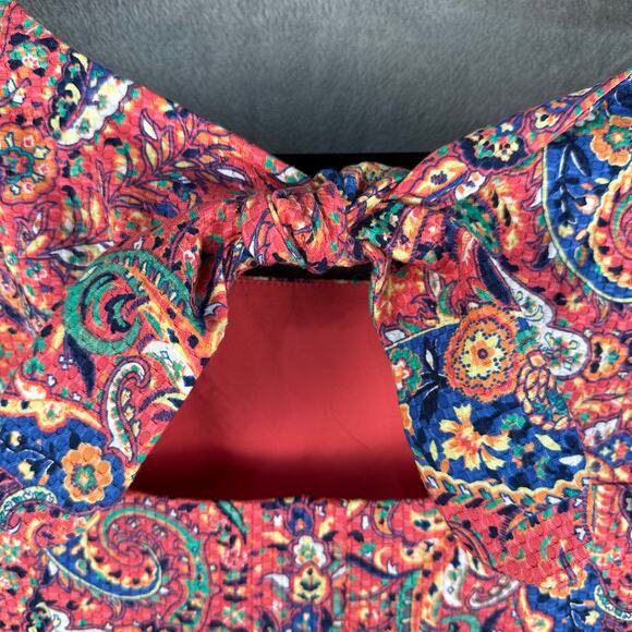 Talbots Dress Women 12 Pink Paisley Sleeveless Keyhole Back Bonaire Spring Party - Picture 5 of 13